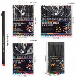 ชุดปากกาเมจิกหัวแหลมแบบน้ำ 12/24/36/48/60/100 สี ขนาด 0.4 มม. สำหรับวาดเส้น ระบายสี ลงลายเซ็น  แบบพลาสติก - Product Image 3