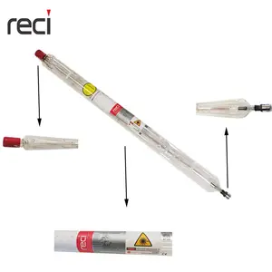Reci Competitive Price 75W 90W Glass CO2 Laser Tube With Metal Head Laser Tube For Cutting