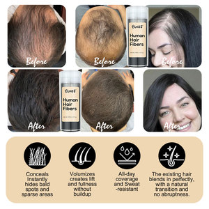 10 Farben Natürliches ungiftiges Pulver Keratin Haar aufbau Echte menschliche Fasern Haar kreide Haar verdickung Faser freie Produkt prüfung - Product Image 5