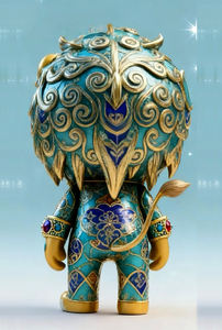 Creazione culturale intangibile Cloisonne costellazione ornamenti Leo - Product Image 3