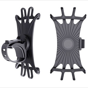 Support de téléphone pour vélo, réglable, rotation à 360 degrés, pour vélo de montagne, vélo électrique, moto, résine plastique noire - Product Image 1