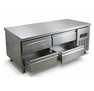 Réfrigérateur commercial sous comptoir en acier inoxydable pour cuisine, avec refroidissement par air, sans givre et contrôle électronique - Product Image 1