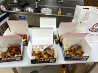 Boîte d'emballage personnalisée pour poulet frit, carton alimentaire à emporter, hot-dog coréen à emporter, burger français, boîte en papier pour poulet frit, restauration rapide