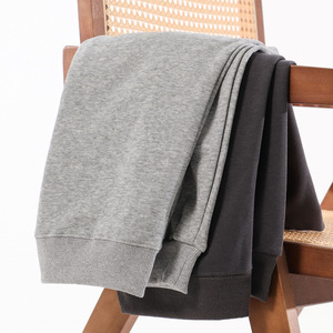 批发秋冬男士时尚休闲开衫夹克300克棉混纺实心男士连帽衫 - Product Image 5