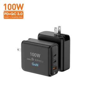 Productos Venta caliente Teléfonos de carga de pared Más rápido 65W 100W <span class=keywords><strong>USB</strong></span>-<span class=keywords><strong>C</strong></span> <span class=keywords><strong>Tipo</strong></span> <span class=keywords><strong>C</strong></span> PD3.0 QC Gan Cargador de adaptador rápido Reino Unido EE. UU. - Product Image 6
