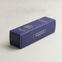 Boîte d'emballage en papier kraft écologique pour sérum, fermeture automatique, gaufrage mat, carton cosmétique naturel OEM