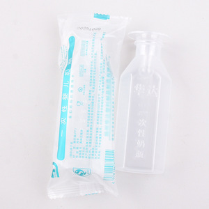 Biberones desechables de PP para bebés prematuros, 100 ml, boca ancha octogonal, no requiere lavado, suministros estériles para recién nacidos - Product Image 1