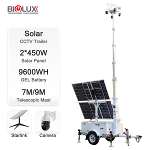 BIGLUX Torre di Monitoraggio CCTV Mobile Ecologica con <span class=keywords><strong>Pannelli</strong></span> <span class=keywords><strong>Solari</strong></span> Bifacciali e Sistema di Videosorveglianza Remota - Product Image 1
