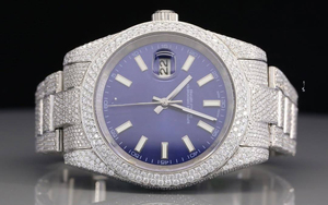Montre de luxe en moissanite pour hommes et femmes, entièrement sertie, style hip-hop bling, pierres VVS, montres mécaniques en acier inoxydable - Product Image 3