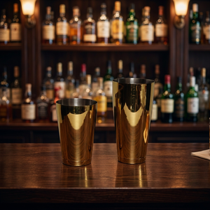 Ensemble de shakers Boston en laiton massif, faits à la main, 2 pièces, capacité de 28 oz et 18 oz, sans poignée, outils de bar de luxe - Product Image 3
