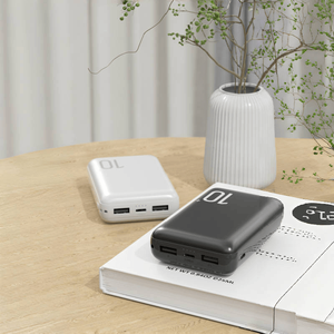 พาวเวอร์แบงค์พกพาขนาด 10000mAh พร้อมระบบชาร์จเร็ว 20W สีดำ/ขาว ได้รับการรับรองมาตรฐาน CE/FCC ช่องเสียบ Type-C  รับทำโลโก้ตามสั่ง - Product Image 2