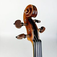 Professional High Quality Violin Alto Solid Spruce Flame Maple Steel String Ebony Fingerboard Brown Antique Finish Oblong Foam