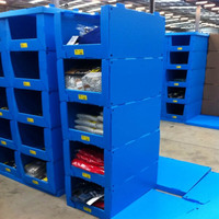 Conteneurs de stockage d'entrepôt recyclables, légers, empilables, imperméables, réutilisables, multicolores, multi-tailles, certifiés ISO, personnalisables
