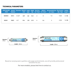 ScaleDp Water Filter Unit With Highly Effective Anti Corrosive Whole House Water Descale And Physical Purification