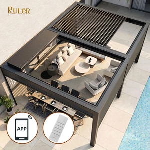 Waterdichte Bioklimatische <span class=keywords><strong>Pergola</strong></span> Gazebo Automatische Lamellen Buiten Aluminium Gemotoriseerde Intrekbare <span class=keywords><strong>Pergola</strong></span> Dak - Product Image 1