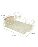 Étagère de rangement de cuisine moderne en fer, double couche, pour vaisselle et bols, étanche, réglable, durable, portable, de type sur pied