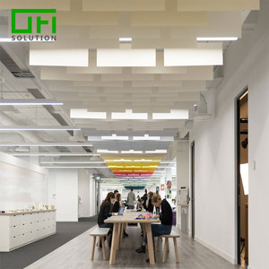 Trọng Lượng Nhẹ Dễ Dàng Cài Đặt Vật Nuôi Cảm Thấy Acoustic Treo Lơ Lửng Trần Baffle Giảm Tiếng Ồn 100% Polyester Acoustic Đám Mây - Product Image 5