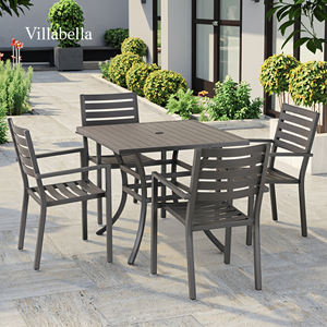Mesa de Comedor de Aluminio para Exteriores, Muebles Comerciales para Exteriores, Mesa de Jardín para Hotel, Muebles de Patio para <span class=keywords><strong>Restaurante</strong></span> - Product Image 4