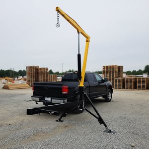 Grúa Hidráulica Giratoria para Camioneta, Montada en Enganche, con Capacidad de 1000 Libras, Color Amarillo, con Sistema Hidráulico - Product Image 2
