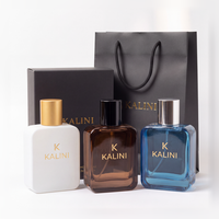 Flacon de parfum vide en verre carré de luxe de 50 ml, personnalisable en gros, rechargeable, avec boîte, pour cadeaux de mariage