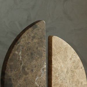 Minimalista de diseño único doble arco Luna escultura Hotel hogar sala de estar decorativo mármol arte artesanía piedra Interior objeto - Product Image 5