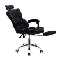 Chaise de bureau exécutive en cuir réglable en hauteur avec appui-tête et base en acier pour bureau à domicile