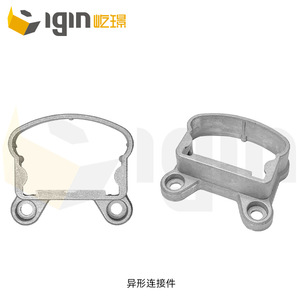 Connecteur droit en aluminium Igin pour rampe d'escalier, forme de pain, usage industriel et civil - Product Image 2