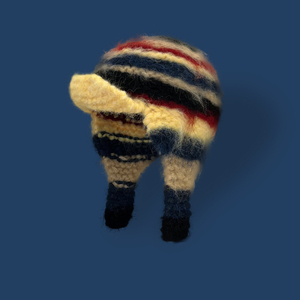 Tuần Lễ Thời trang Paris cùng phong cách bảo vệ Tai Mùa Đông Mũ mới đến Mohair nhồi dopamine cầu vồng Lei Feng Mũ Beanie sang trọng - Product Image 5