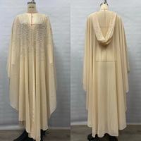 Robes perlées de diamants, châles musulmans, vêtements avec capes à capuche, longues robes et manches chauve-souris pour le Moyen-Orient et l'Afrique