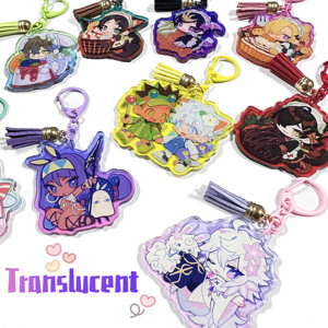 Tùy chỉnh tua Acrylic Keychain mờ màu Cạnh Tùy chỉnh Acrylic quyến rũ với đầy màu sắc tôm hùm <span class=keywords><strong>Clasp</strong></span> - Product Image 3