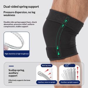 Genouillères de compression en gros pour le sport, la course, le basketball, le fitness, le volleyball – Manchons confortables et élastiques avec coussinet de soutien à ressort - Product Image 4