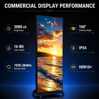 Afficheur LED numérique personnalisé pour intérieur et extérieur, écran publicitaire P1.5 sur pied avec garantie de 5 ans, CMS pour utilisation dans les centres commerciaux
