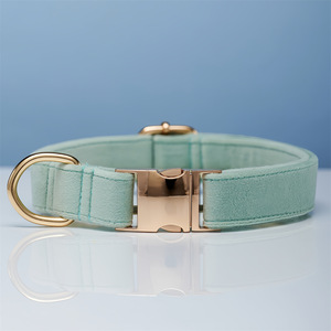 Collar de perro de terciopelo suave y cómodo de lujo al mejor precio, collares de perro personalizados con grabado láser grueso - Product Image 6