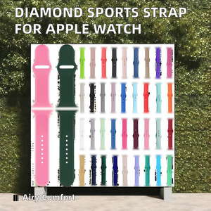 La correa <span class=keywords><strong>de</strong></span> silicona Appl E es adecuada para el reloj 3/4/56/7 Generación Correa deportiva universal en forma <span class=keywords><strong>de</strong></span> diamante - Product Image 2