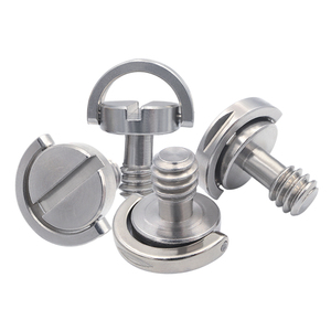 Vis de fixation rapide pour appareil photo 1/4, à fente <span class=keywords><strong>plate</strong></span> en zigzag DIN, nickelée, ronde avec anneau en D rainuré, vente en gros - Product Image 4