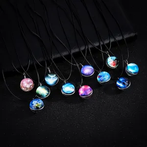 Factory Universe Dream Fashion Jewelry Necklaces Starry Sky Luminous Necklace Handmade Time Gem Necklaces for Women