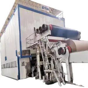 China Haozheng Quality Waste Paper Recycling Carton Paper Machine Production Line,Kraft Testliner Paper Making Machine Price