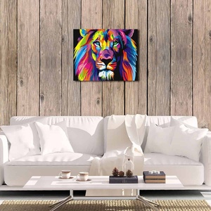 JEIKAI hogar <span class=keywords><strong>pintura</strong></span> por números Kits animales colorido León tierra imagen <span class=keywords><strong>pintura</strong></span> a mano retrato impreso pinturas - Product Image 2