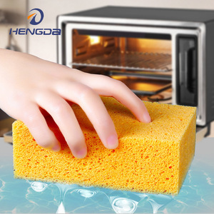 Esponja de Pulpa de Madera Hengda, Esponja Grande y Gruesa para Limpieza de Cocina, Horno y Microondas, Forma Rectangular, Fuerte Absorción de Agua - Product Image 1
