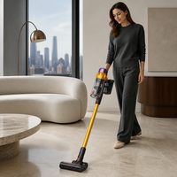 Aspirateur sans fil 400W, design anti-emmêlement, tout-en-un, écran LED, filtre HEPA lavable, autonomie maximale de 50 minutes, avec certifications CE/CB