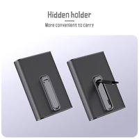 Mini 2 en 1 10000mAh Banque d'alimentation sans fil magnétique Ultra mince Chargeur d'alimentation avec support mobile 15W Charge rapide