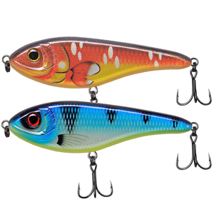 Leurre de pêche VIB dur de 150 mm, 81 g, 24 couleurs, à coulée lente, pour brochet, pike, muskie et <span class=keywords><strong>gros</strong></span> poissons, avec hameçons noirs - Product Image 1