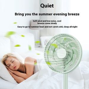Ventilador eléctrico de gran volumen de aire de 15 aspas, ventilador de mesa Vertical silencioso para el hogar transfronterizo, ventilador de cabeza de plástico circulante plano - Product Image 3