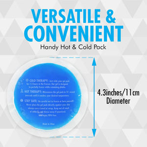 カスタムロゴ印刷入り 再利用可能 小型丸型ジェルセラピー 冷温湿布パッド パールアイスビーズ ジェルパック - Product Image 3