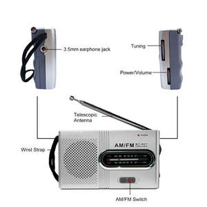 Radio Portátil AM FM Personalizada de Fábrica BC-R21, Antena Telescópica de Doble Banda, Altavoz Integrado para Personas Mayores, Uso en Emergencias al Aire Libre - Product Image 2
