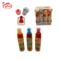 Casher Prix de gros Saveur de fruits 3 en 1 Sucette avec bonbon perlé et confiture