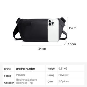 Borsa a Tracolla Arctic Hunter alla Moda, Leggera, Impermeabile, con Motivo Geometrico, in Poliestere, per Uomo, <span class=keywords><strong>Business</strong></span> e <span class=keywords><strong>Messenger</strong></span> - Product Image 3