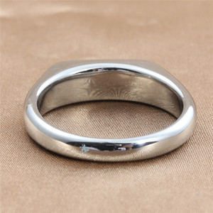 yunnique <b>Titanium</b> Steel Rectangular <b>Ring</b> Black Onyx Inlay Women's Fashion Jewelry Gift Geometric Shape - Product Image 2