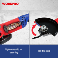 WORKPRO 2200W 230mm Meuleuses d'angle électriques industrielles portables à fil Outil électrique pour le meulage