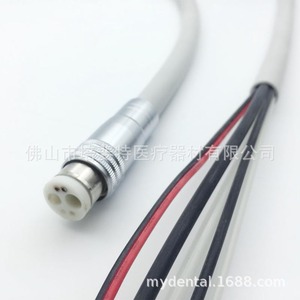 Cable de fibra óptica dental de 6 orificios con tubo de silicona blanco para accesorio de sillón dental - Product Image 2